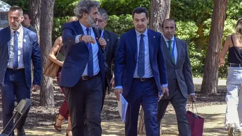 Juanma Moreno, a su llegada a la Conferencia de Presidentes