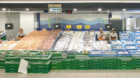 Secci&oacute;n de pescader&iacute;a de un supermercado de Mercadona