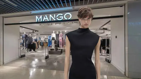 Una mujer a la moda con ropa de Mango