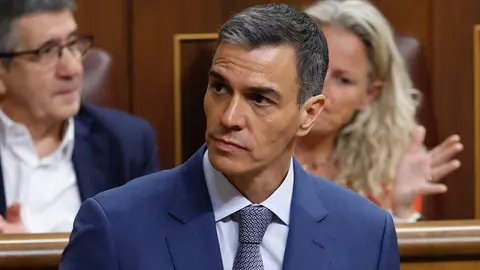 Pedro S&aacute;nchez, durante su &uacute;ltima comparecencia en el Congreso de los Diputados