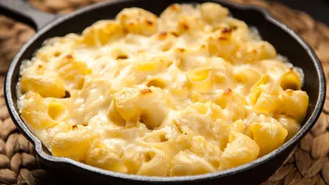 Pasta tibur&oacute;n Mac & Cheese Hacendado con salsa de queso de Mercadona