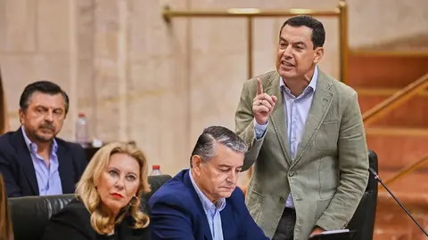 Juanma Moreno ha lamentado que los grupos de izquierda est&eacute;n convirtiendo el Parlamento andaluz en "una batalla campal" | Salvador L&oacute;pez Medina