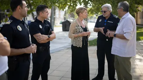Pilar Miranda, duranrte el acto celebrado en la Jefatura de la Polic&iacute;a Local de Huelva