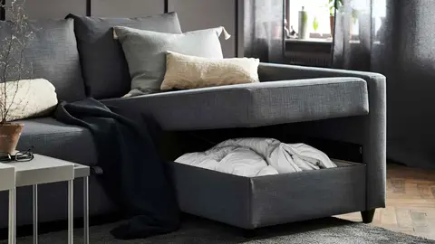 Sof&aacute; cama con chaise longue de la serie FRIHETEN de Ikea