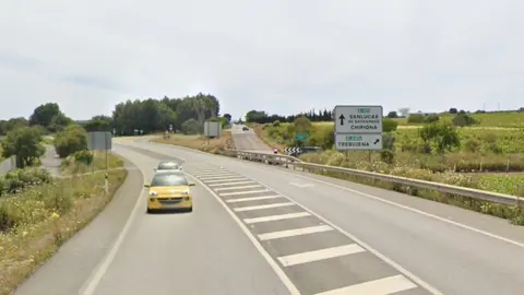 Accidente en la A-471 de Lebrija