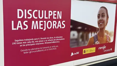 Cartel de Renfe 'Disculpen las molestias'