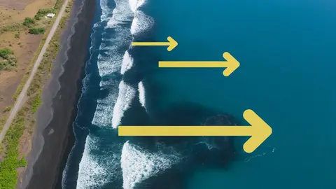 Recreaci&oacute;n de una corriente de resaca en la playa de Gand&iacute;a