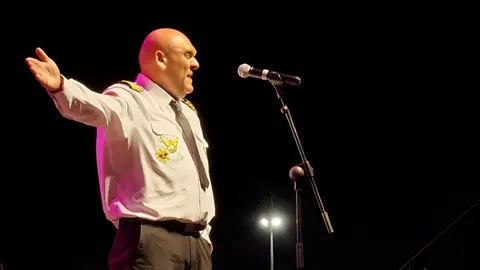 El Comandante Lara en una actuaci&oacute;n