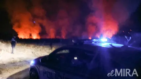 Incendio pr&oacute;ximo a la ELA de Mesas de Asta, Jerez