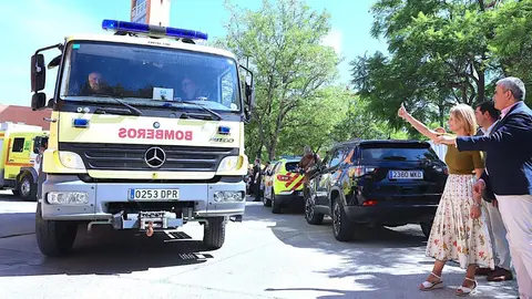Un ret&eacute;n de bomberos parte de Jerez a Galicia para luchar contra los incendios