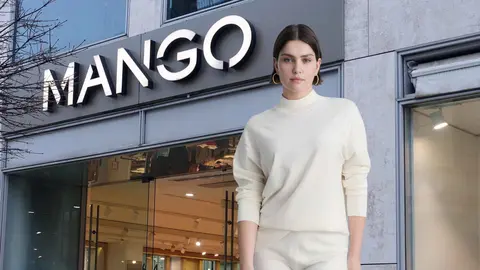 Pantal&oacute;n wide leg punto fino de Mango