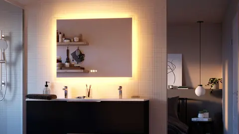 Espejo de ba&ntilde;o con luz LED ambiente Neo Line