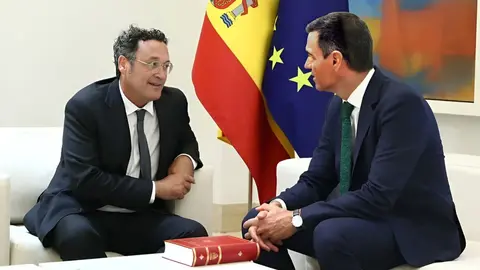 El fiscal general del Estado, &Aacute;lvaro Garc&iacute;a Ortiz y Pedro S&aacute;nchez
