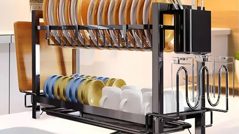 Escurridor de platos con dos niveles Yexati de Amazon