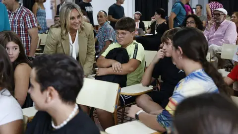 Marifr&aacute;n Carazo durante el inicio del curso escolar en Granada