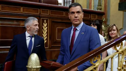 Pedro S&aacute;nchez, junto al ministro Marlaska