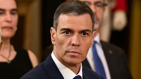 Pedro S&aacute;nchez, con gesto serio, en un acto reciente