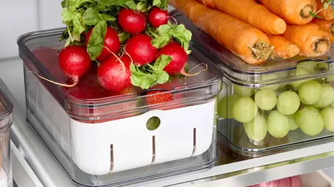 Caja organizadora para frutas y verduras iDesign de Amazon