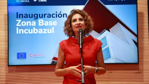 Montero, durante la celebraci&oacute;n de un acto reciente en C&aacute;diz | Cristo Garc&iacute;a