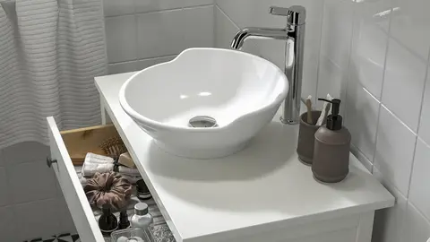 HEMNES - V&Auml;STERSJ&Ouml;N Mueble abierto con lavabo y caj&oacute;n de Ikea 1