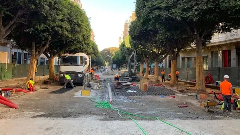 Obras en el Paseo de Almer&iacute;a