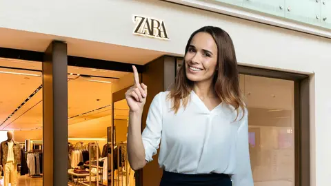 Una mujer frente a una tienda Zara