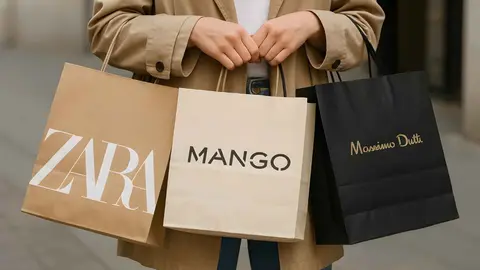 Bolsas de compra de Zara, Mango y Massimo Dutti
