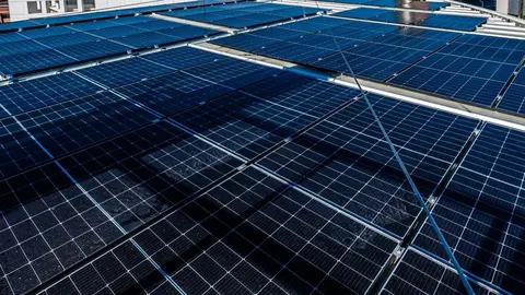 Imagen de archivo de plantas fotovoltaicas