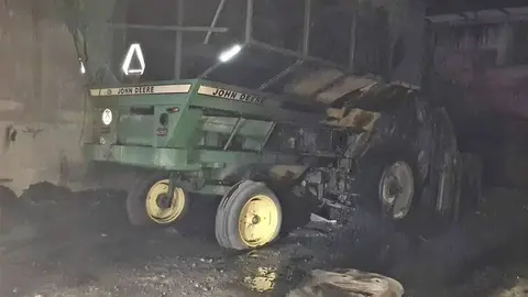 Cosechadora afectada