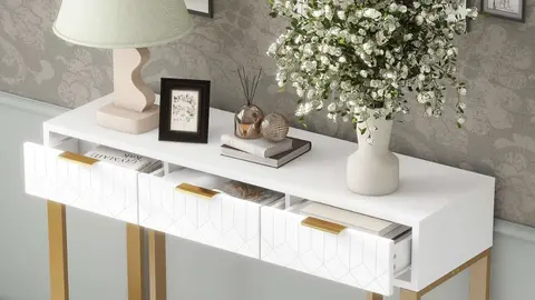 Mesa consola moderna con 3 cajones en Leroy Merlin