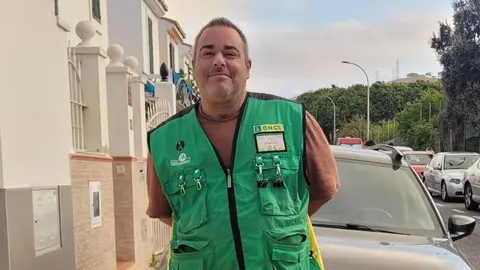 Roberto Moreno, vendedor de la ONCE en Torremolinos
