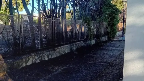 Incendio junto a la parroquia de San Benito en Jerez