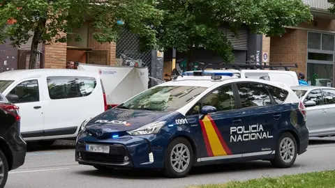 Un coche de la Polic&iacute;a Nacional patrulla por Ir&uacute;n