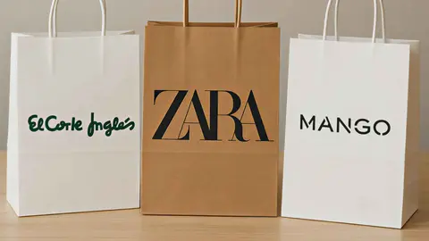 Bolsas de compra de El Corte Ingl&eacute;s, Zara y Mango
