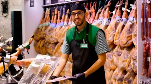 Secci&oacute;n de jam&oacute;n de Mercadona