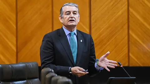 Antonio Sanz durante su intervenci&oacute;n en el Parlamento andaluz | Salvador L&oacute;pez Medina