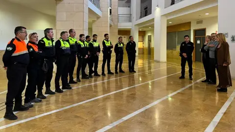 Visita de la alcaldesa de Huelva, Pilar Miranda, a la Polic&iacute;a Local de Huelva