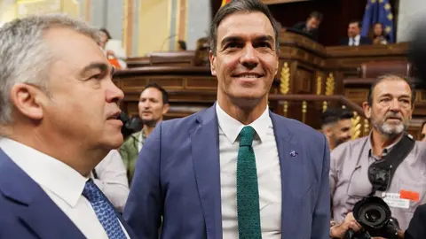 Pedro S&aacute;nchez, junto a Santos Cerd&aacute;n