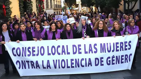 Manifestaci&oacute;n en Jerez con motivo del D&iacute;a internacional para la eliminaci&oacute;n de la violencia contra las mujeres