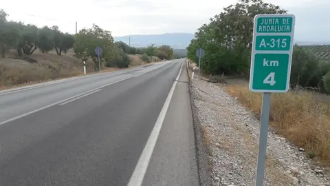 La carretera A-315 en Cazorla