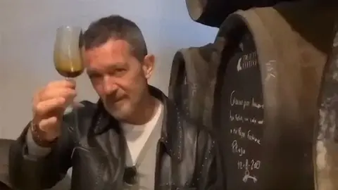 Antonio Banderas durante su visita a Gonz&aacute;lez Byass, Jerez