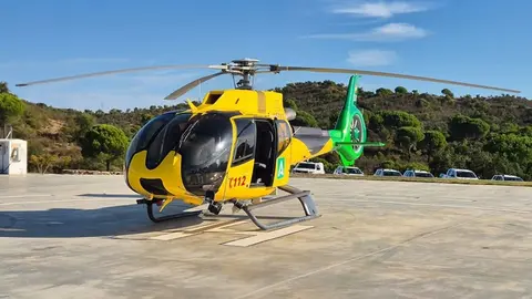 Helic&oacute;ptero del Infoca, uno de los medios a&eacute;reos contra los incendios forestales, en imagen de archivo