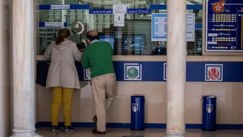 Una administraci&oacute;n de Loter&iacute;as en una foto de archivo