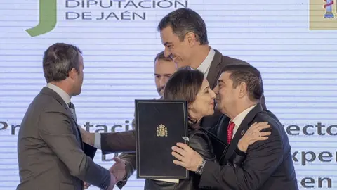 Pedro S&aacute;nchez, durante un acto en Ja&eacute;n