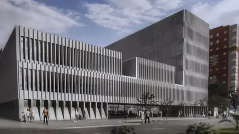 Recreaci&oacute;n de la futura Ciudad de la Justicia de Algeciras