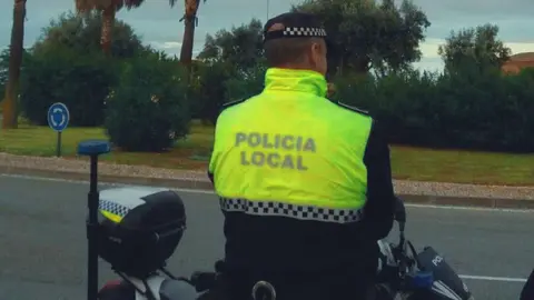 Un Polic&iacute;a Local en una foto de archivo