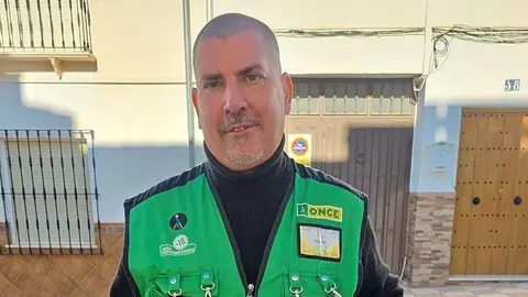 David Jim&eacute;nez, vendedor de la ONCE en Antequera