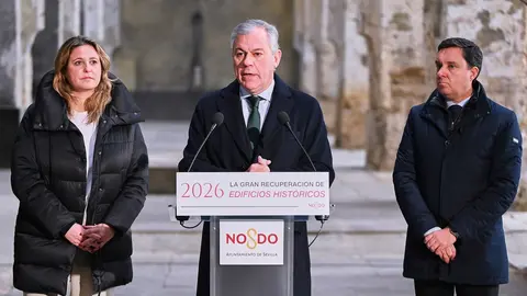 El alcalde de Sevilla, Jos&eacute; Luis Sanz, durante su intervenci&oacute;n | Salvador L&oacute;pez Medina