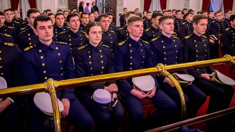 Guardiamarinas de Elcano en el Ayuntamiento de C&aacute;diz