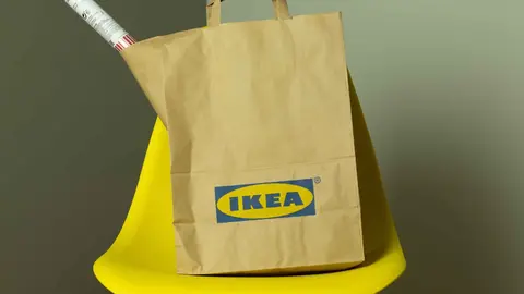 Bolsas de compra de una tienda de Ikea